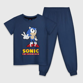 Детская пижама хлопок с принтом Old Sonic в Кировске, 100% хлопок |  брюки и футболка прямого кроя, без карманов, на брюках мягкая резинка на поясе и по низу штанин
 | Тематика изображения на принте: 