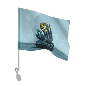 Флаг для автомобиля с принтом Войска Противовоздушной обороны в Кировске, 100% полиэстер | Размер: 30*21 см | армия | войска | всадники апокалипсиса | пво | ракетчики | тополя