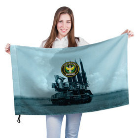 Флаг 3D с принтом Войска Противовоздушной обороны в Кировске, 100% полиэстер | плотность ткани — 95 г/м2, размер — 67 х 109 см. Принт наносится с одной стороны | армия | войска | всадники апокалипсиса | пво | ракетчики | тополя