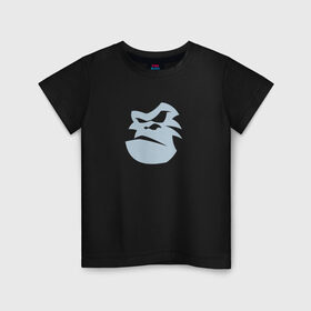 Детская футболка хлопок с принтом Горилла в Кировске, 100% хлопок | круглый вырез горловины, полуприлегающий силуэт, длина до линии бедер | новый год | обезьяна | символ года | символ года   обезьяна.горилла
