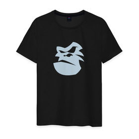 Мужская футболка хлопок с принтом Горилла в Кировске, 100% хлопок | прямой крой, круглый вырез горловины, длина до линии бедер, слегка спущенное плечо. | новый год | обезьяна | символ года | символ года   обезьяна.горилла