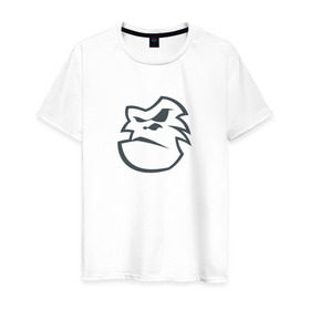 Мужская футболка хлопок с принтом Горилла в Кировске, 100% хлопок | прямой крой, круглый вырез горловины, длина до линии бедер, слегка спущенное плечо. | горилла | обезьяна | обезьяна   символ 2016 года.новый год | символ года