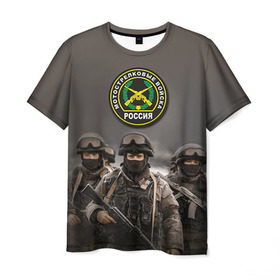 Мужская футболка 3D с принтом Мотострелковые войска в Кировске, 100% полиэфир | прямой крой, круглый вырез горловины, длина до линии бедер | армия | войска | мотострелки | пехота | силовые войска