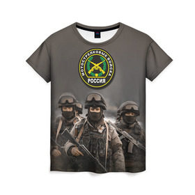 Женская футболка 3D с принтом Мотострелковые войска в Кировске, 100% полиэфир ( синтетическое хлопкоподобное полотно) | прямой крой, круглый вырез горловины, длина до линии бедер | армия | войска | мотострелки | пехота | силовые войска