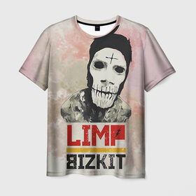Мужская футболка 3D с принтом Limp Bizkit в Кировске, 100% полиэфир | прямой крой, круглый вырез горловины, длина до линии бедер | bizkit | limp | limp bizkit | бизкит | лимп | лимп бизкит | лимпбизкит | рок