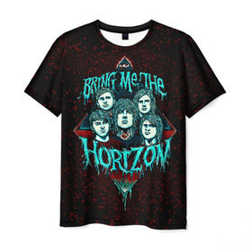 Мужская футболка 3D с принтом Bring Me The Horizon в Кировске, 100% полиэфир | прямой крой, круглый вырез горловины, длина до линии бедер | Тематика изображения на принте: bmth | bring me the horizon | hardcore | rock | музыка | рок