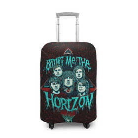 Чехол для чемодана 3D с принтом Bring Me The Horizon в Кировске, 86% полиэфир, 14% спандекс | двустороннее нанесение принта, прорези для ручек и колес | bmth | bring me the horizon | hardcore | rock | музыка | рок