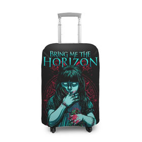 Чехол для чемодана 3D с принтом Bring Me The Horizon в Кировске, 86% полиэфир, 14% спандекс | двустороннее нанесение принта, прорези для ручек и колес | bmth | bring me the horizon | hardcore | rock | музыка | рок