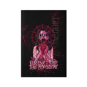 Обложка для паспорта матовая кожа с принтом Bring Me The Horizon в Кировске, натуральная матовая кожа | размер 19,3 х 13,7 см; прозрачные пластиковые крепления | bmth | bring me the horizon | hardcore | rock | музыка | рок