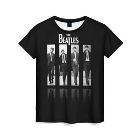 Женская футболка 3D с принтом The Beatles в Кировске, 100% полиэфир ( синтетическое хлопкоподобное полотно) | прямой крой, круглый вырез горловины, длина до линии бедер | beatles | rock | the beatles | битлз | битлс | битлы | рок