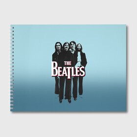 Альбом для рисования с принтом The Beatles в Кировске, 100% бумага
 | матовая бумага, плотность 200 мг. | beatles | rock | the beatles | битлз | битлс | битлы | рок