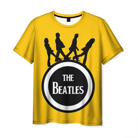 Мужская футболка 3D с принтом The Beatles в Кировске, 100% полиэфир | прямой крой, круглый вырез горловины, длина до линии бедер | Тематика изображения на принте: beatles | rock | the beatles | битлз | битлс | битлы | рок