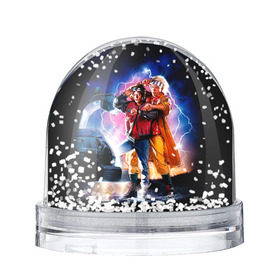 Снежный шар с принтом Назад в будущее в Кировске, Пластик | Изображение внутри шара печатается на глянцевой фотобумаге с двух сторон | 