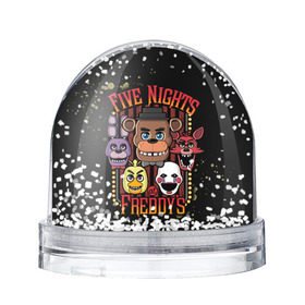 Снежный шар с принтом Five Nights At Freddys в Кировске, Пластик | Изображение внутри шара печатается на глянцевой фотобумаге с двух сторон | five nights at freddys | fnaf | freddy | игры | медведь | мишка | фнаф | фредди