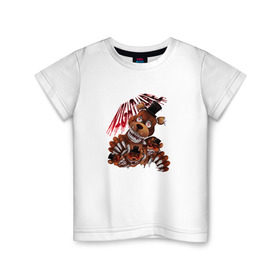 Детская футболка хлопок с принтом Five nights at Freddy`s в Кировске, 100% хлопок | круглый вырез горловины, полуприлегающий силуэт, длина до линии бедер | fnaf | фнаф