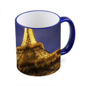 Кружка 3D с принтом Эйфелева башня в Кировске, керамика | ёмкость 330 мл | париж | эйфелева башня