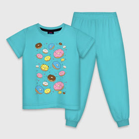 Детская пижама хлопок с принтом Пончики в Кировске, 100% хлопок |  брюки и футболка прямого кроя, без карманов, на брюках мягкая резинка на поясе и по низу штанин
 | Тематика изображения на принте: гомер