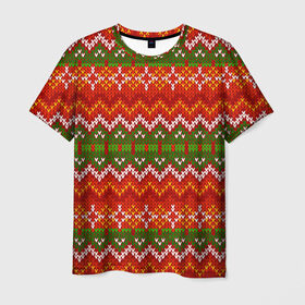 Мужская футболка 3D с принтом Свитер в Кировске, 100% полиэфир | прямой крой, круглый вырез горловины, длина до линии бедер | new year | sweater | winter | зима | новый год | рождество | с новым годом | сhristmas | свитер