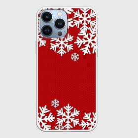 Чехол для iPhone 13 Pro Max с принтом Снежинки в Кировске,  |  | new year | snowflake | sweater | winter | зима | новый год | рождество | с новым годом | сhristmas | свитер | снежинка