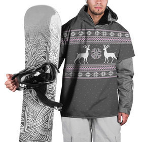 Накидка на куртку 3D с принтом Свитер с оленями в Кировске, 100% полиэстер |  | deer | new year | sweater | winter | зима | новый год | олени | рождество | сhristmas | свитер