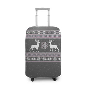 Чехол для чемодана 3D с принтом Свитер с оленями в Кировске, 86% полиэфир, 14% спандекс | двустороннее нанесение принта, прорези для ручек и колес | deer | new year | sweater | winter | зима | новый год | олени | рождество | сhristmas | свитер
