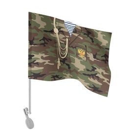 Флаг для автомобиля с принтом Армейская форма в Кировске, 100% полиэстер | Размер: 30*21 см | 23 | армейская | армия | дембель | защитник | камуфляж | отечества | солдат | тельняшка | февраля | форма