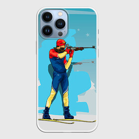 Чехол для iPhone 13 Pro Max с принтом Биатлон в Кировске,  |  | biathlon | sport | winter | биатлон | биатлонисты | зимние виды спорта | спорт | стрельба