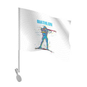Флаг для автомобиля с принтом Биатлон в Кировске, 100% полиэстер | Размер: 30*21 см | biathlon | sport | winter | биатлон | биатлонисты | зимние виды спорта | спорт | стрельба
