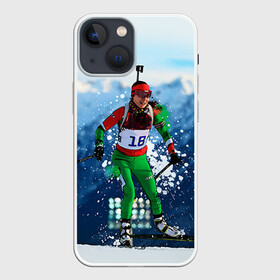 Чехол для iPhone 13 mini с принтом Биатлон в Кировске,  |  | biathlon | sport | winter | биатлон | биатлонисты | зимние виды спорта | спорт | стрельба