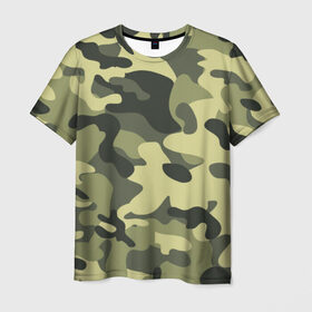 Мужская футболка 3D с принтом Камуфляж Хаки в Кировске, 100% полиэфир | прямой крой, круглый вырез горловины, длина до линии бедер | camo | military | камо