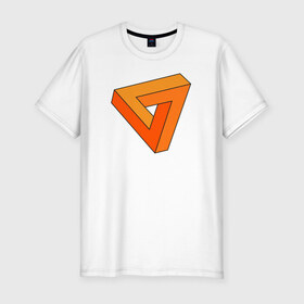 Мужская футболка премиум с принтом Triangle Color в Кировске, 92% хлопок, 8% лайкра | приталенный силуэт, круглый вырез ворота, длина до линии бедра, короткий рукав | 