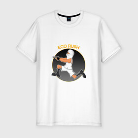 Мужская футболка премиум с принтом Eco Rush CS GO в Кировске, 92% хлопок, 8% лайкра | приталенный силуэт, круглый вырез ворота, длина до линии бедра, короткий рукав | Тематика изображения на принте: cs_go