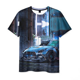 Мужская футболка 3D с принтом Nissan GTR R35 в Кировске, 100% полиэфир | прямой крой, круглый вырез горловины, длина до линии бедер | Тематика изображения на принте: gtr | nismo | nissan | nissan gtr | r35 | гтр | низмо | ниссан