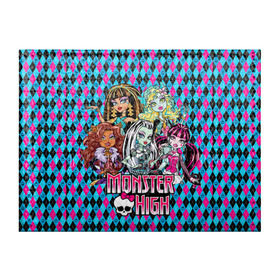 Обложка для студенческого билета с принтом Monster High в Кировске, натуральная кожа | Размер: 11*8 см; Печать на всей внешней стороне | монстер хай