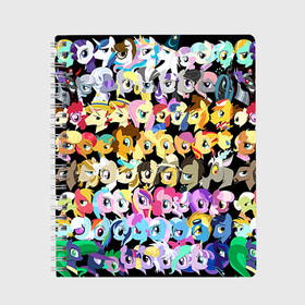 Тетрадь с принтом My Little Pony в Кировске, 100% бумага | 48 листов, плотность листов — 60 г/м2, плотность картонной обложки — 250 г/м2. Листы скреплены сбоку удобной пружинной спиралью. Уголки страниц и обложки скругленные. Цвет линий — светло-серый
 | Тематика изображения на принте: friendship is magic | mlp | my little pony | pinky pie | pony | swag | дружба | литл пони | мой маленький пони | пони | поняши | поняшки | сваг | свэг | чудо