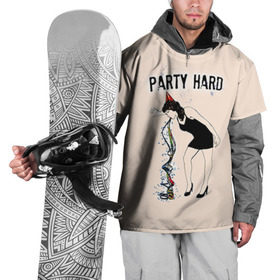 Накидка на куртку 3D с принтом Party hard в Кировске, 100% полиэстер |  | happy new year | new year | party | вечеринка | конфетти | новый год | с новым годом