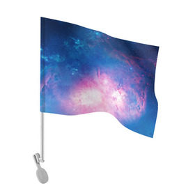 Флаг для автомобиля с принтом Вселенная в Кировске, 100% полиэстер | Размер: 30*21 см | звезды | туманность