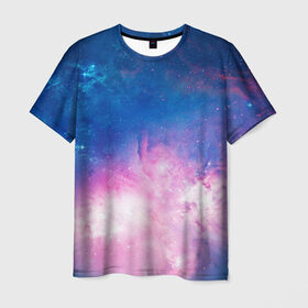 Мужская футболка 3D с принтом Вселенная в Кировске, 100% полиэфир | прямой крой, круглый вырез горловины, длина до линии бедер | звезды | туманность