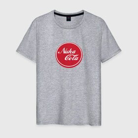 Мужская футболка хлопок с принтом Nuka Cola в Кировске, 100% хлопок | прямой крой, круглый вырез горловины, длина до линии бедер, слегка спущенное плечо. | bethesda | fallout | game | rpg | shelter | кола | лэйбл напиткаcola