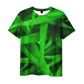 Мужская футболка 3D с принтом Трава в Кировске, 100% полиэфир | прямой крой, круглый вырез горловины, длина до линии бедер | Тематика изображения на принте: зеленый | макро | яркий