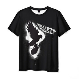 Мужская футболка 3D с принтом Hollywood Undead в Кировске, 100% полиэфир | прямой крой, круглый вырез горловины, длина до линии бедер | хип хоп