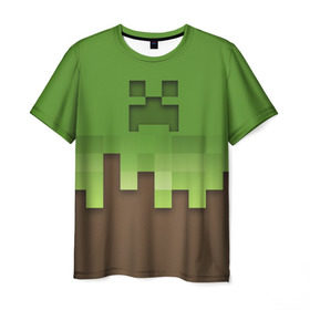 Мужская футболка 3D с принтом Minecraft edition в Кировске, 100% полиэфир | прямой крой, круглый вырез горловины, длина до линии бедер | creeper | minecraft