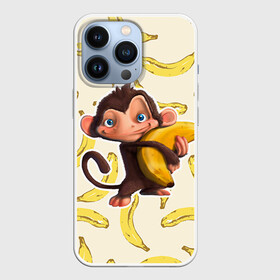 Чехол для iPhone 13 Pro с принтом Обезьяна с бананом в Кировске,  |  | мартышка | обезьяна