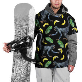 Накидка на куртку 3D с принтом Обезьянки и бананы в Кировске, 100% полиэстер |  | Тематика изображения на принте: банан