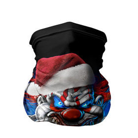 Бандана-труба 3D с принтом Новогодний клоун в Кировске, 100% полиэстер, ткань с особыми свойствами — Activecool | плотность 150‒180 г/м2; хорошо тянется, но сохраняет форму | 2016 | год | злодей | злой | клоун | монстр | новогодний | новый | с новым годом