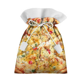 Подарочный 3D мешок с принтом Пицца в Кировске, 100% полиэстер | Размер: 29*39 см | еда | пицца