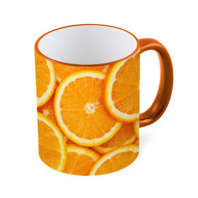 Кружка 3D с принтом Апельсинчик в Кировске, керамика | ёмкость 330 мл | orange | апельсин | фрукты