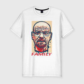 Мужская футболка премиум с принтом Family Heisenberg в Кировске, 92% хлопок, 8% лайкра | приталенный силуэт, круглый вырез ворота, длина до линии бедра, короткий рукав | 