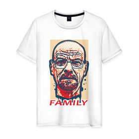 Мужская футболка хлопок с принтом Family Heisenberg в Кировске, 100% хлопок | прямой крой, круглый вырез горловины, длина до линии бедер, слегка спущенное плечо. | 