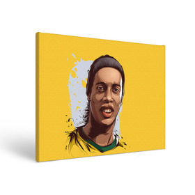 Холст прямоугольный с принтом Ronaldinho в Кировске, 100% ПВХ |  | football | ronaldinho | роналдиньо | футбол | футболист
